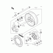 Схема узла: Ступица заднего колеса для Kawasaki ZX600 Ninja ZX-6