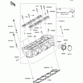 Схема вузла: Головка циліндра для Kawasaki ZR750 Z750 ABS