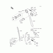 Схема вузла: Розподільний вал & Ланцюг ГРМ & Натягувач для Kawasaki KLX250 KLX250