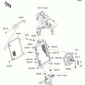 Схема вузла: Радіатор для Kawasaki VN1700 Vulcan 1700 Voyager Custom ABS