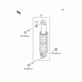 Схема вузла: Амортизатор задній для Kawasaki KL250 KL250 Super Sherpa