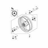 Схема узла: Ступица переднего колеса для Kawasaki ZX1000 Ninja ZX-10R ABS
