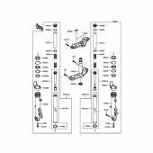 Схема вузла: Передня вилка для Kawasaki EX400 Ninja 400R