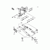 Схема вузла: Задній важіль (Маятник) для Kawasaki BX250 NINJA 250SL ABS
