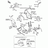 Схема вузла: Cowling(1/5)(zx600-c2/c3) для Kawasaki ZX600 GPX600R