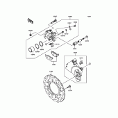 Схема узла: Задний тормоз для Kawasaki ZR800 Z800