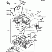 Схема вузла: Картер двигуна для Kawasaki ZX600 GPX600R