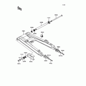 Схема вузла: Задній важіль (маятник) для Kawasaki ZX400 Z400FII