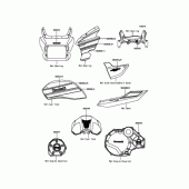 Схема узла: Наклейка(Черный)(DEFA) для Kawasaki ZR1200 ZRX1200 DAEG
