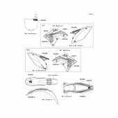Схема узла: Decals(ebony)(w9fa)(as) для Kawasaki KX250/ KX252 KX250F