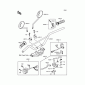 Схема узла: Руль для Kawasaki BJ250 250TR