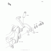 Схема узла: Лапка тормоза для Kawasaki KLX140 KLX140