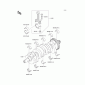 Схема узла: Коленчатый вал для Kawasaki ZR750 Z750R