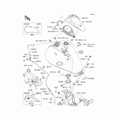 Схема вузла: Паливний бак(1/2)(bcf/bcfa) для Kawasaki VN900 VN900 Classic