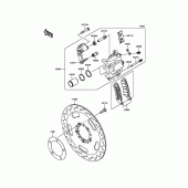 Схема вузла: Переднє гальмо для Kawasaki EN650 Vulcan S ABS