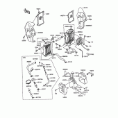 Схема узла: Радиатор (1/2) для Kawasaki KL250 KLR250