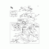 Схема узла: Saddlebags(1/2) для Kawasaki VN1500 VN1500 Classic Tourer Fi