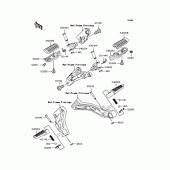 Схема вузла: Підніжки для Kawasaki ZR1200 ZRX1200R