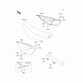 Схема вузла: Задні бічні обтічники & Захист ланцюга для Kawasaki KLX110 KLX110L