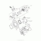 Схема узла: Задний тормоз для Kawasaki ZX1400 Ninja ZX-14R ABS