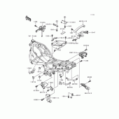 Схема вузла: Ящик акумуляторної батареї для Kawasaki ZX600 Ninja ZX-6