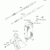 Схема вузла: Троси для Kawasaki KX85 KX85