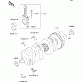 Схема узла: Коленчатый вал для Kawasaki ZR1100 Zephyr 1100RS