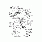 Схема вузла: Cowling(Upper) для Kawasaki ZX1400 ZBSR1400 ABS