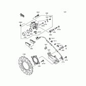 Схема вузла: Заднє гальмо для Kawasaki KLZ1000 Versys 1000 LT