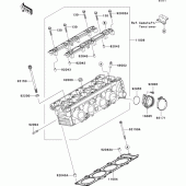 Схема вузла: Головка циліндра для Kawasaki ZR750 Z750