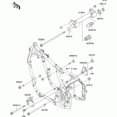 Схема вузла: Кріплення двигуна для Kawasaki VN800 Vulcan 800 Drifter