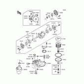 Схема узла: Масляный насос & Масляный фильтр для Kawasaki ZR1100 Zephyr 1100RS