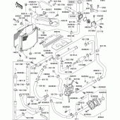 Схема узла: Радиатор (1/3) для Kawasaki ZX1100 ZZ-R1100