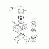 Схема узла: Цилиндр & Поршень для Kawasaki EX250 Ninja 250