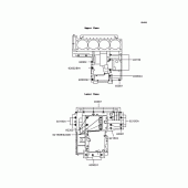 Схема вузла: Болти картера двигуна для Kawasaki ZX900 GPZ900R
