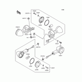 Схема вузла: Поворотники для Kawasaki VN400 Vulcan Classic