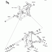 Схема узла: Задний рычаг (Маятник) для Kawasaki VN2000 VN2000 Classic