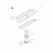 Схема вузла: Циліндр & Поршень для Kawasaki ZR750 Z750S