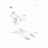 Схема вузла: Інформаційні наклейки для Kawasaki KLX250 D-Tracker X