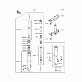 Схема вузла: Вилка передньої осі (‾ZR750C-077232) для Kawasaki ZR750 Zephyr