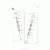 Схема узла: Клапан(ы) для Kawasaki KL650 KLR650