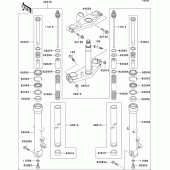 Схема узла: Вилка передней оси для Kawasaki ZX1100 ZZ-R1100