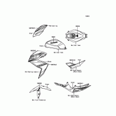Схема вузла: Наклейка (Зелений) (DHFA) для Kawasaki ER250 Z250 ABS