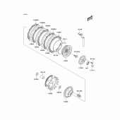 Схема узла: Сцепление для Kawasaki BR125 Bajaj Wind