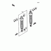 Схема вузла: Підвіска/задній амортизатор для Kawasaki EL250 Eliminator 250LX