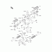 Схема вузла: Підніжки для Kawasaki VN1600 Vulcan 1600 Mean Streak