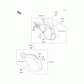 Схема узла: Side cover для Kawasaki KX500
