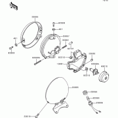Схема узла: Headlight(s) для Kawasaki VN1500 VN1500 Classic