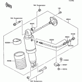 Схема узла: Амортизатор(ы) для Kawasaki ZX1000 ZX-10