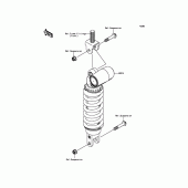 Схема узла: Задний амортизатор(ы) для Kawasaki ZX600 Ninja ZX-6R